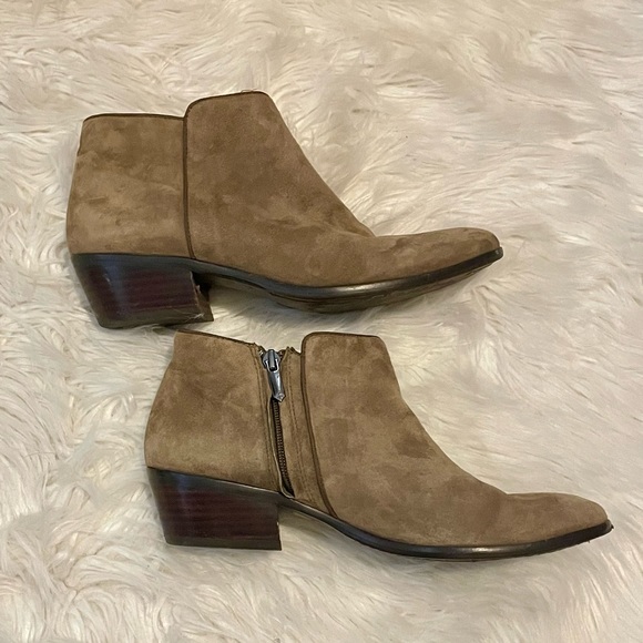 Sam Edelman Tan Putty Suede Ankle Bootie - Picture 3 of 7